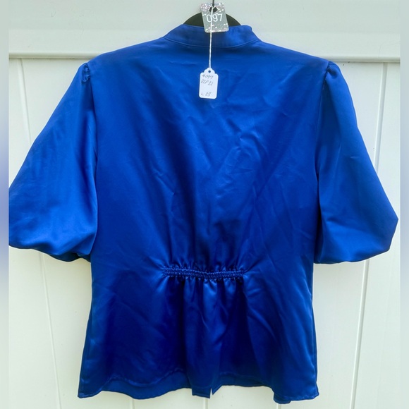 Worthington Beautiful Blue Short Sleeve Button Down Blouse.  Size 12.  NWT - Picture 9 of 9